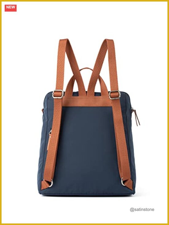 Recycled Nylon Backpack with Laptop Compartment, Adjustable Strap